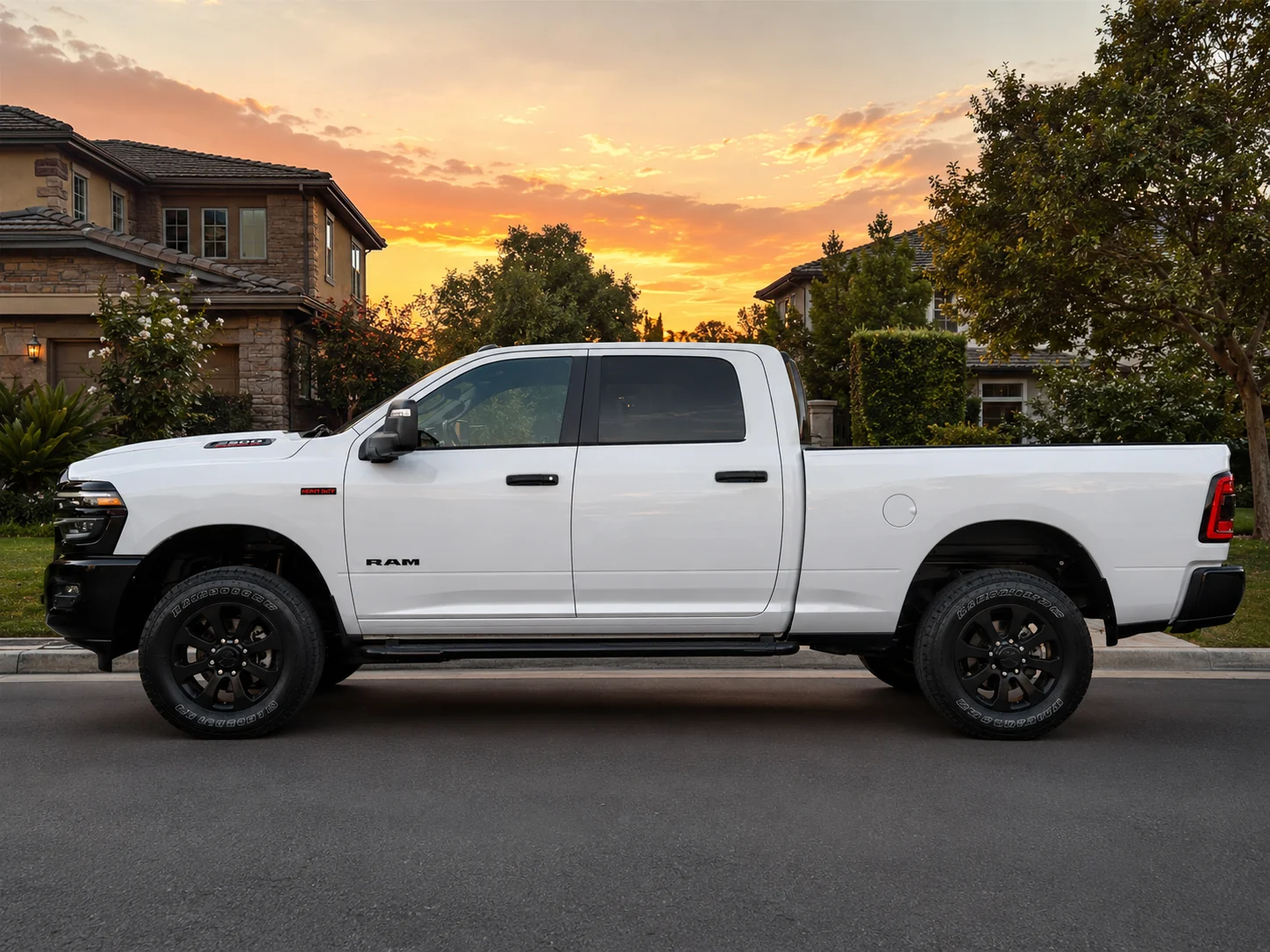 White Ram side profile before upfit
